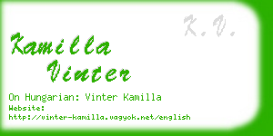 kamilla vinter business card